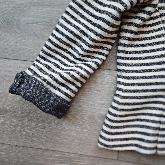 Zara TRF women's blue and cream striped blazer jacket size small - Picture 7 of 7